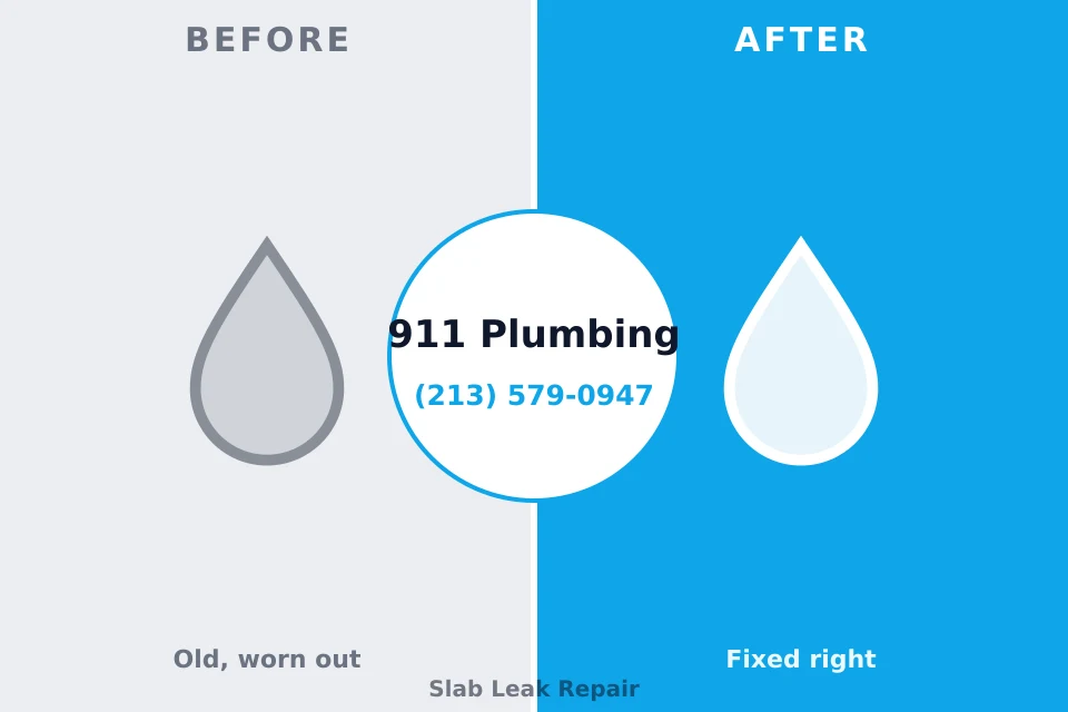 Before and after: plumbing repair Inverness, CO